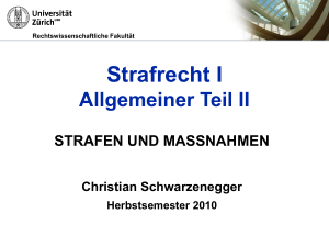 Strafen und Massnahmen (1 Folie/Blatt)