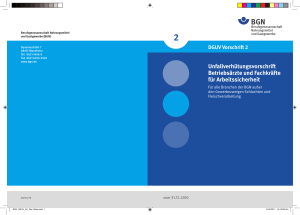 Unfallverhütungsvorschrift Betriebsärzte und Fachkräfte für