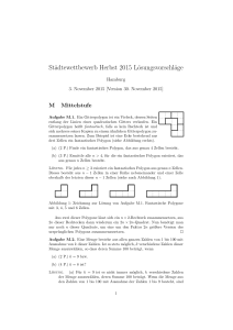 Städtewettbewerb Herbst 2015 Lösungsvorschläge