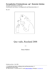 Nr.43 Quo vadis, Russland 2008