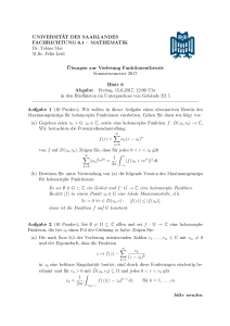 Blatt 8 - Fachrichtung Mathematik