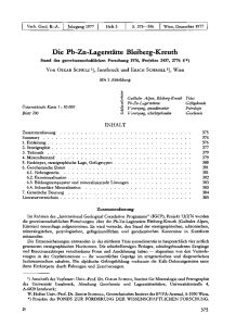 Die Pb-Zn-Lagerstätte Bleiberg