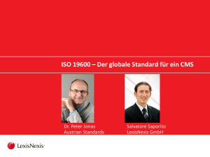 Webinar: ISO 19600 – Der globale Standard für ein CMS