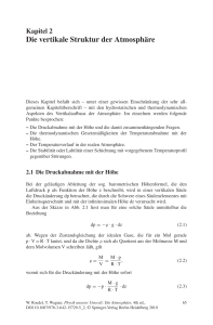 Die vertikale Struktur der Atmosphäre