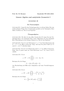 Lineare Algebra und analytische Geometrie I