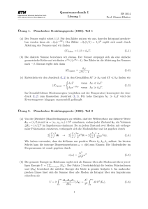 Quantenmechanik I Lösung 1