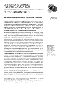 der deutsche schmerz- und palliativtag 2008 presse