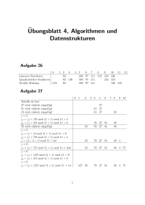 Ubungsblatt 4, Algorithmen und Datenstrukturen