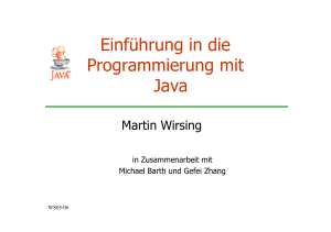 Einführung in die Programmierung mit Java