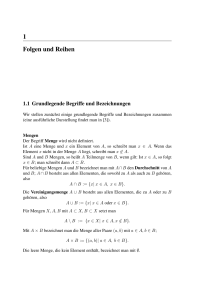 1 Folgen und Reihen