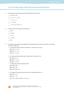 Page 1 Ich kann die Zahlenmengen mithilfe mathematischer