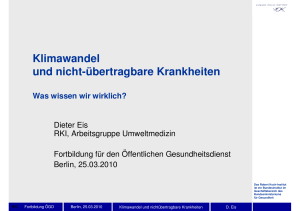 Klimawandel und nicht-übertragbare Krankheiten