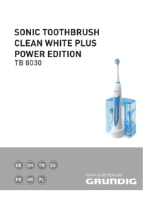 sonic toothbrush clean white plus power edition