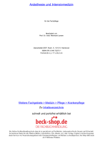 Anästhesie und Intensivmedizin - ReadingSample - Beck-Shop