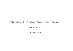 Ehrenfeucht-Fra¨ıssé