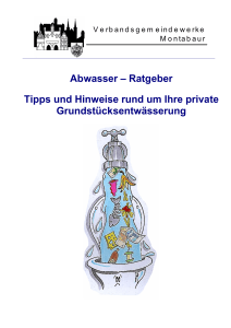 Ratgeber Abwasser - Verbandsgemeinde Montabaur