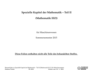 Spezielle Kapitel der Mathematik – Teil II (Mathematik III/2)