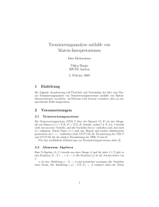 Terminierungsanalyse mithilfe von Matrix