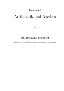 Arithmetik und Algebra - The UK Mirror Service