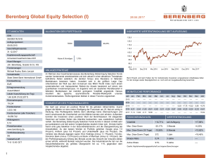 Factsheet Berenberg Global Equity Selection (I)