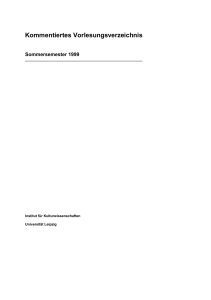 SoSe 1999 - Fakultät für Sozialwissenschaften und Philosophie