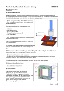 Physik LK 12, 3. Kursarbeit – Induktion