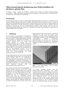 Mikrosystemtechnische Realisierung eines