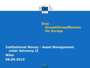 Eine Investitionsoffensive für Europa Institutional Money