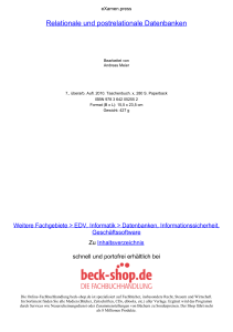 Relationale und postrelationale Datenbanken - Beck-Shop