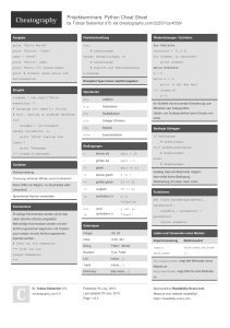 Projektseminare: Python Cheat Sheet by t7l