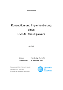 Konzeption und Implementierung eines DVB