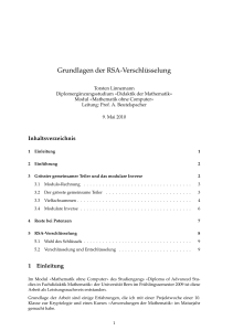 Grundlagen der RSA