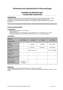 Tocilizumab - Schweizerische Gesellschaft für Rheumatologie
