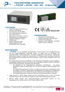 FEHLERSTRÖME GENERATOR « POCDIF » (AC/DC