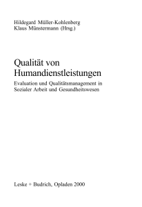 Qualität von Humandienstleistungen