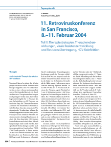 11. Retroviruskonferenz in San Francisco, 8.–11. Februar 2004