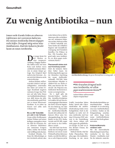 Zu wenig Antibiotika – nun