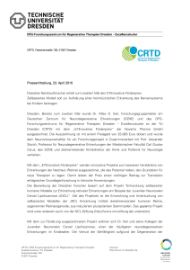 Pressemitteilung - Center for Regenerative Therapies Dresden