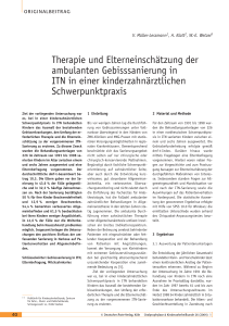 Therapie und Elterneinschätzung der ambulanten Gebisssanierung