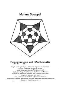 Markus Stroppel Begegnungen mit Mathematik