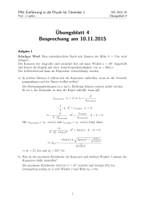 PN1 Einführung in die Physik für Chemiker 1: Lösungen für 4