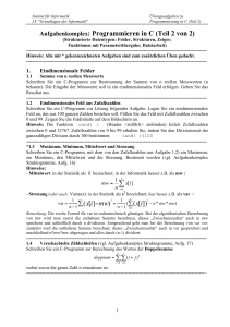 5. Felder, Funktionen, Strukturen, Zeiger, Dateiarbeit