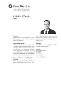 Olivier Künzler - Grant Thornton Schweiz/Liechtenstein