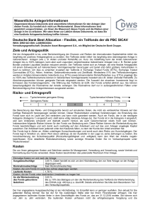 Wesentliche Anlegerinformationen Deutsche Bank Best Allocation