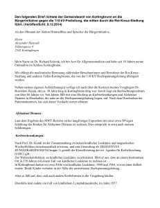 Den folgenden Brief richtete der Gemeindearzt von