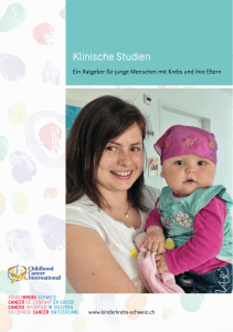 Klinische Studien - Kinderkrebs Schweiz