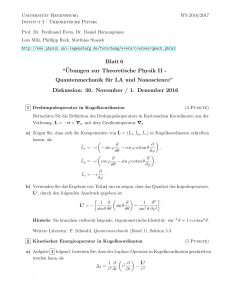 Blatt 6 “¨Ubungen zur Theoretische Physik II