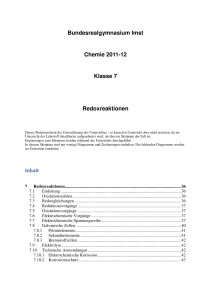 Bundesrealgymnasium Imst Chemie 2011