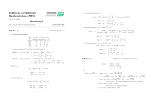 Zeitdiskrete und statistische Signalverarbeitung