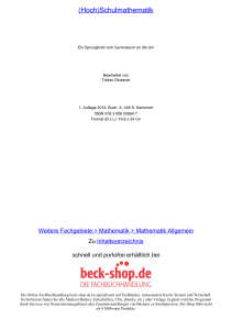 (Hoch)Schulmathematik - Beck-Shop